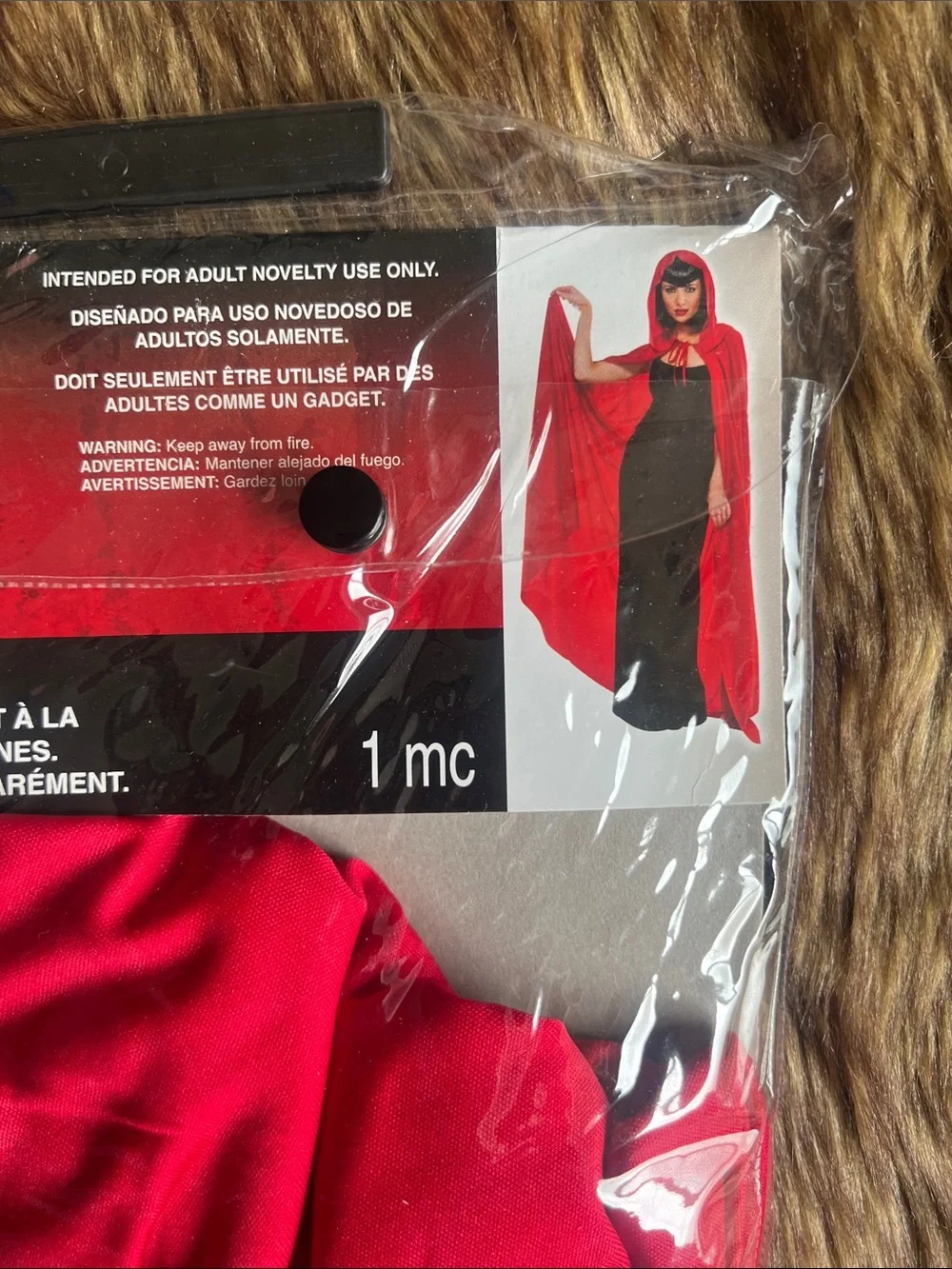 NWT Full-Length Hooded Red Cape - Adult